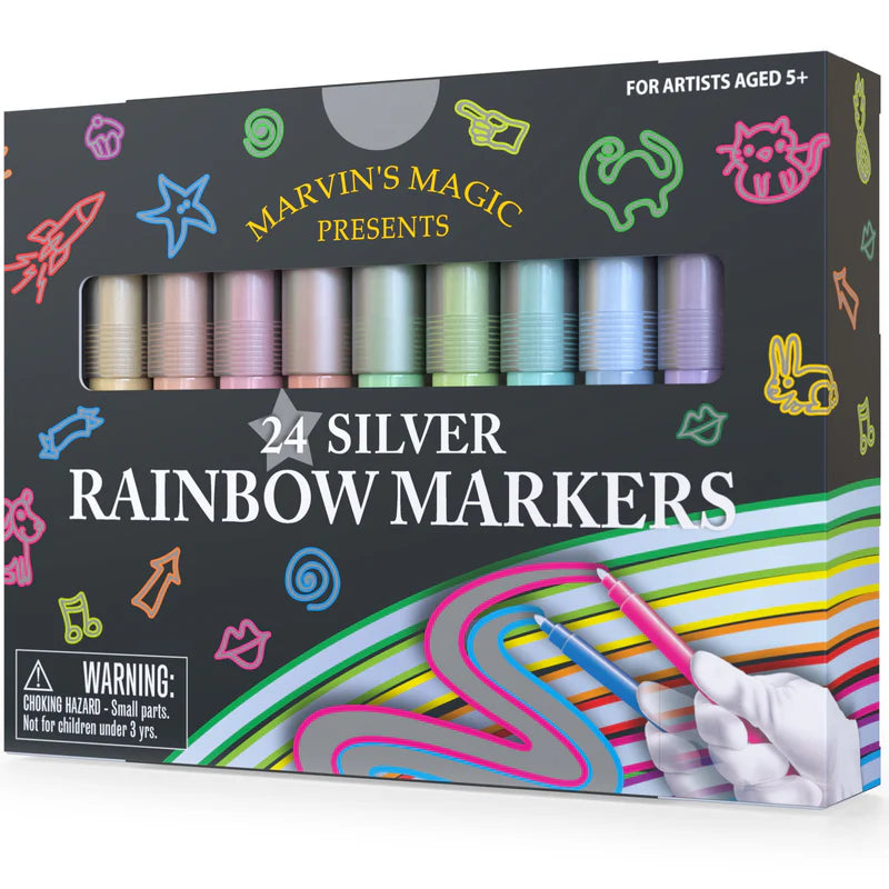 24 Silver Rainbow Markers  | Bookazine HK