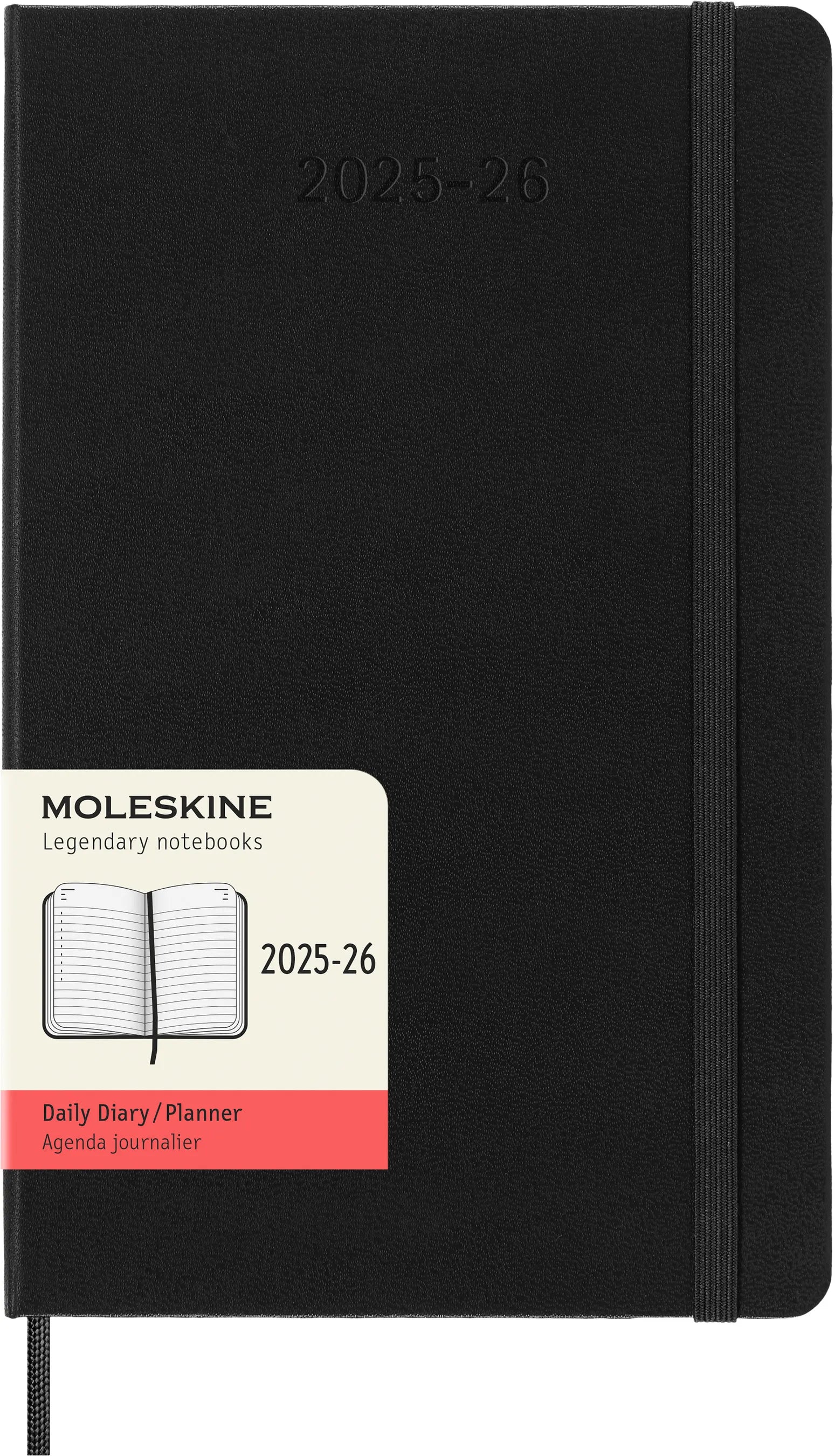 18M Daily Hardcover Large Black Planner | Bookazine HK