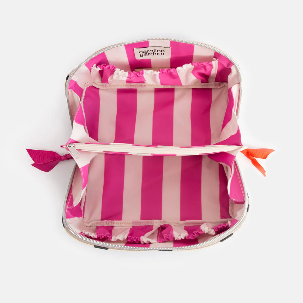 Mono Looped Hearts Flat Lay Wash Bag