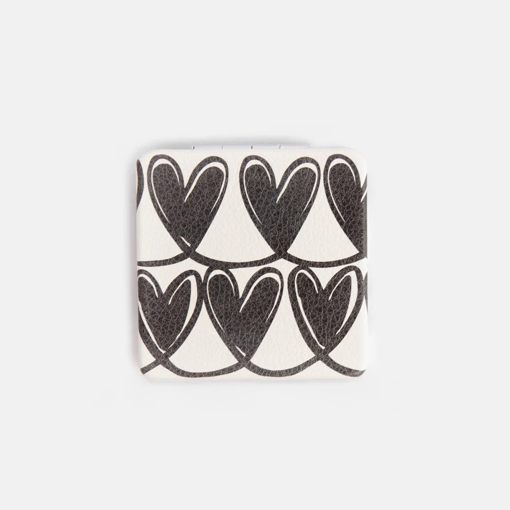 Mono Looped Hearts Square Pocket Mirror | Bookazine HK