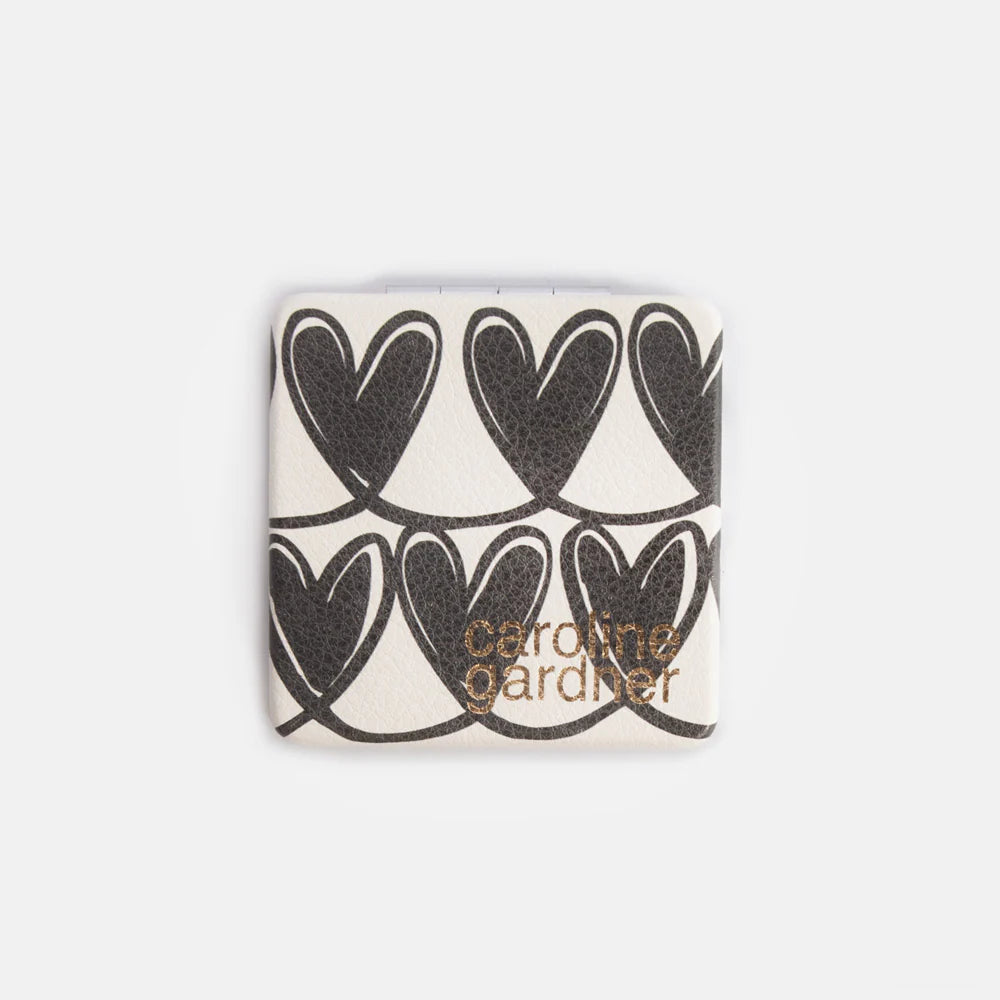Mono Looped Hearts Square Pocket Mirror | Bookazine HK