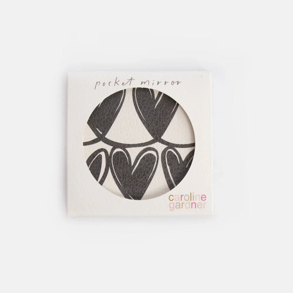 Mono Looped Hearts Square Pocket Mirror | Bookazine HK