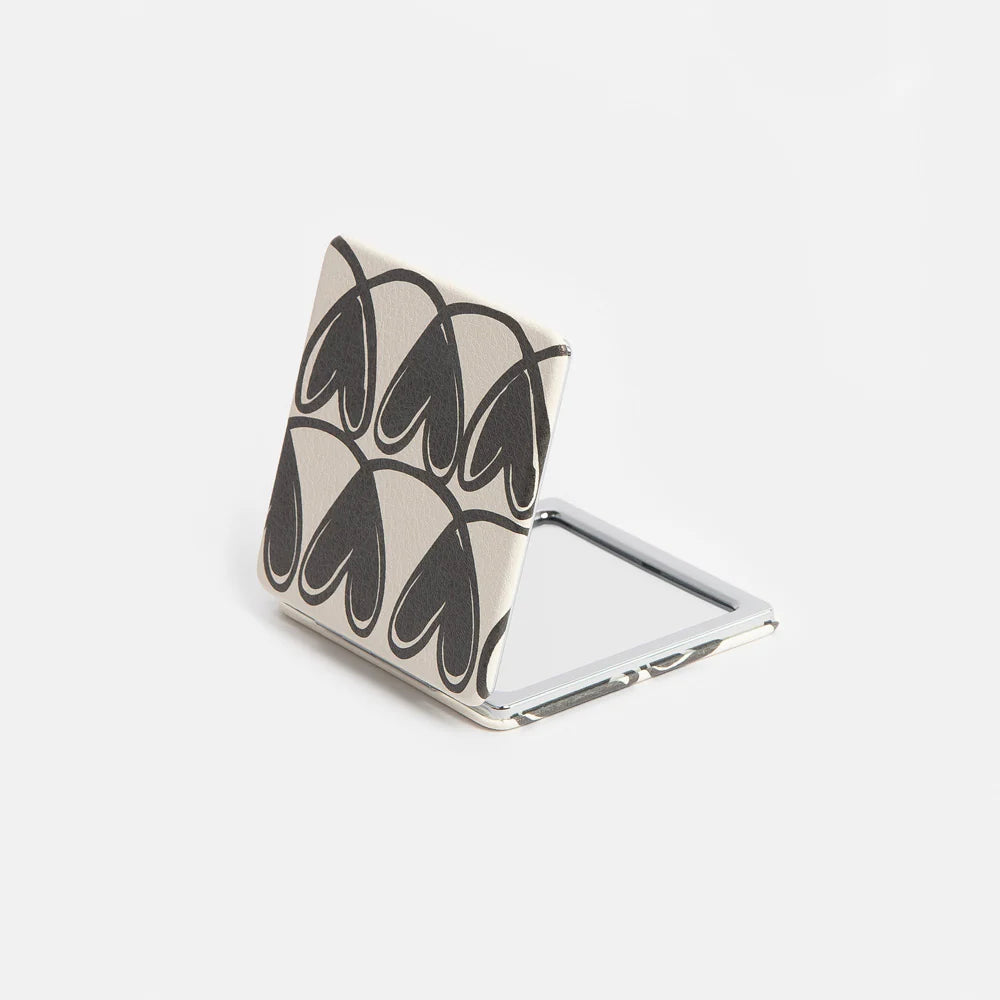 Mono Looped Hearts Square Pocket Mirror | Bookazine HK
