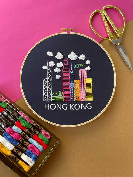Night Skyline Embroidery Kit