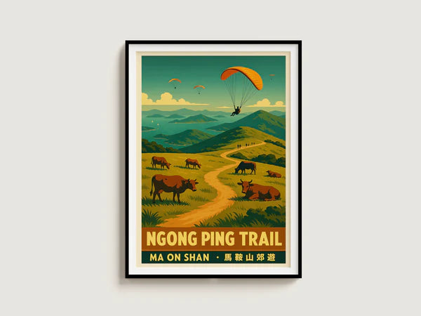 Ngong Ping Trail Ma On Shan A3 Art Print | Bookazine HK
