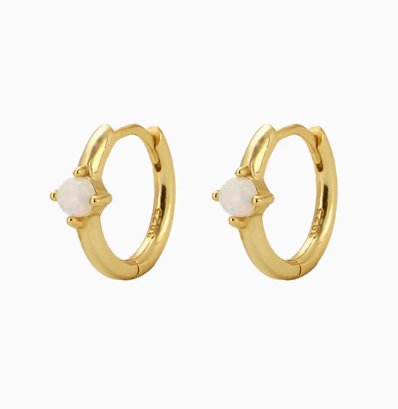 Solo Opal Huggies Earrings  | Bookazine HK