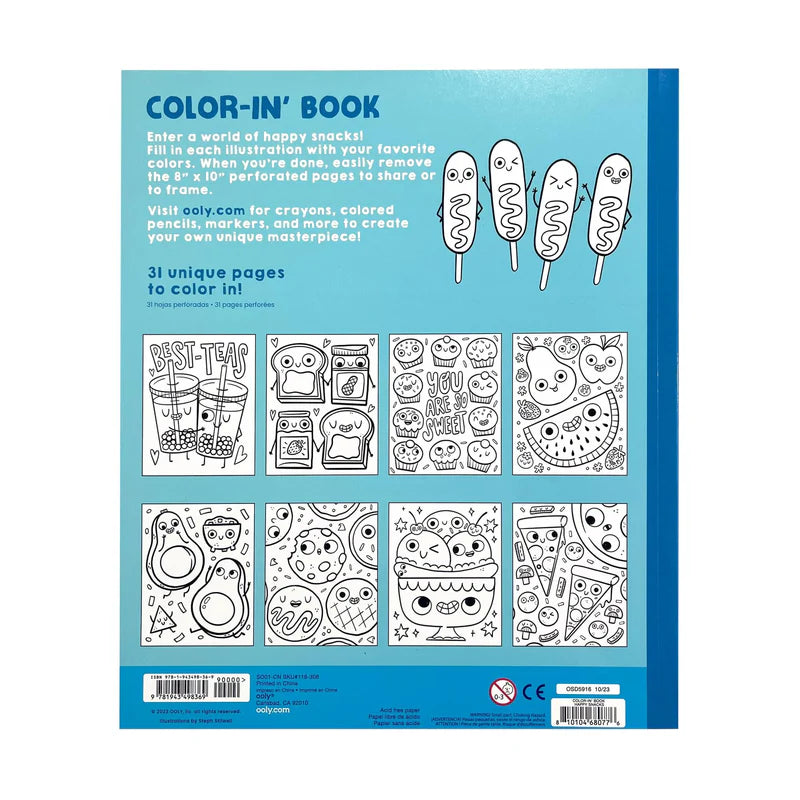 Color-In&#39; Book: Happy Snacks | Bookazine HK