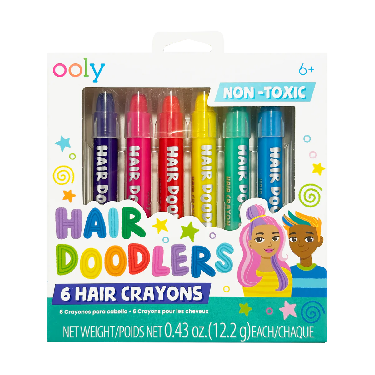 Hair Doodlers: Hair Crayons - Set of 6 | Bookazine HK
