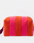 Orange & Pink Stripe Large Travel Washbag