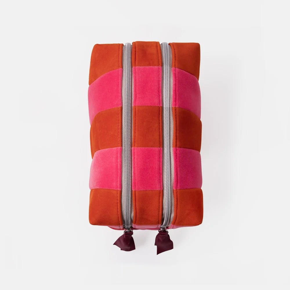 Orange &amp; Pink Stripe Large Travel Washbag