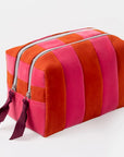 Orange & Pink Stripe Large Travel Washbag