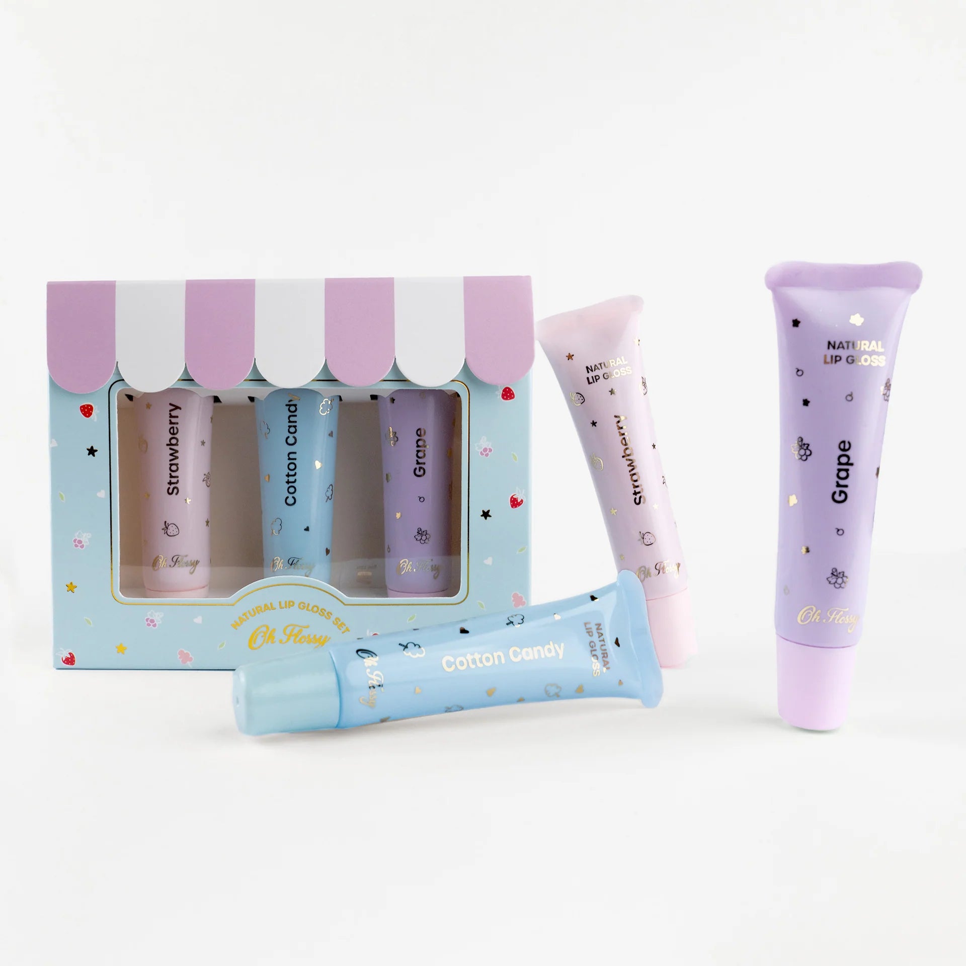 Natural Lip Gloss Set (Set of 3)