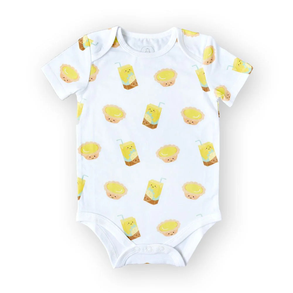 Organic Cotton Baby Onesie - Lemon Tea + Egg Tart (3-6M) | Bookazine HK