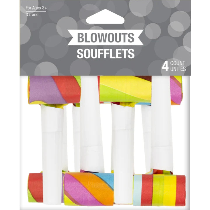 Party Brights Assorted Blowouts Pack of 4 | Bookazine HK