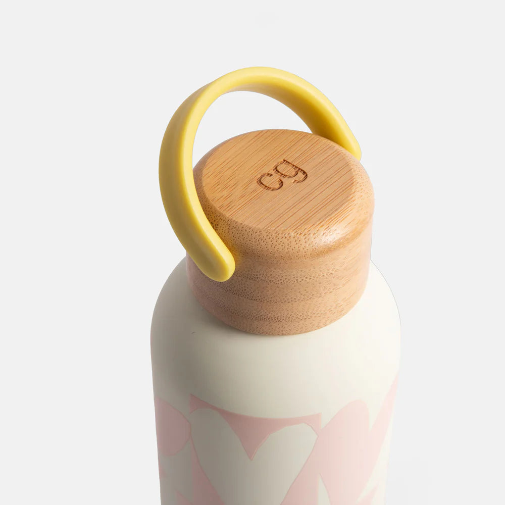 Pink Checkmate Heart Metal Water Bottle 500ml | Bookazine HK