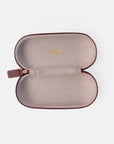 Pink Flower Zip Around Glasses Case