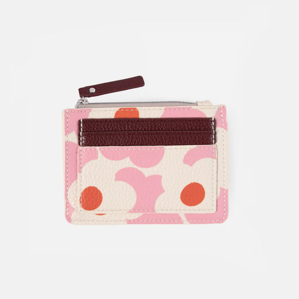 Pink &amp; Orange Flower Short Patch Purse