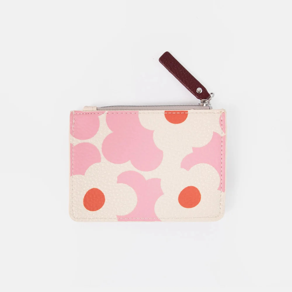 Pink &amp; Orange Flower Short Patch Purse
