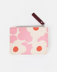 Pink & Orange Flower Short Patch Purse