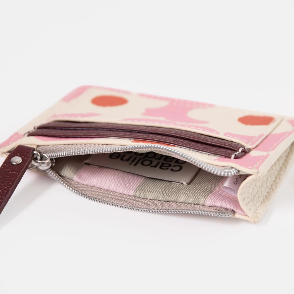 Pink &amp; Orange Flower Short Patch Purse