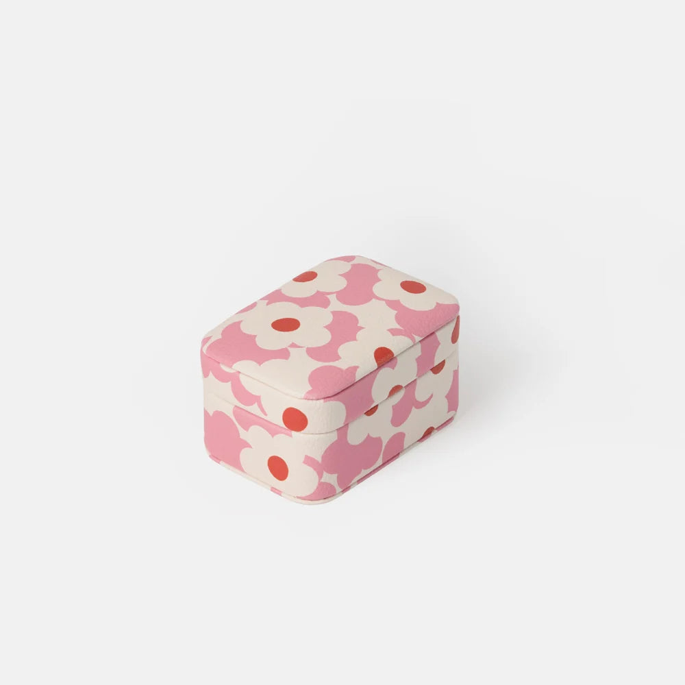 Pink &amp; Orange Flower Small Jewellery Box