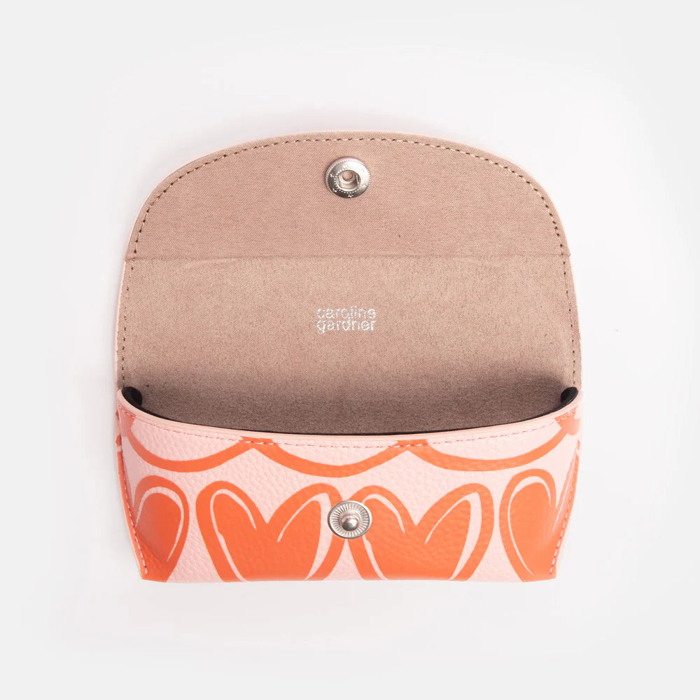 Pink &amp; Orange Looped Hearts Flap Glasses Case | Bookazine HK