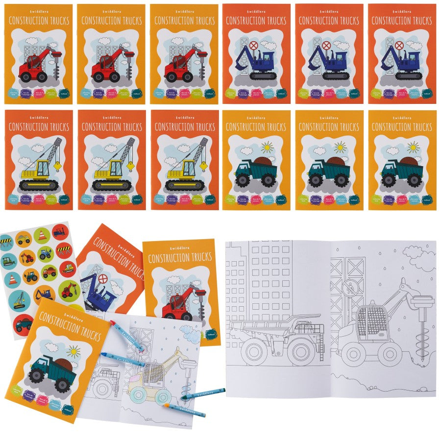 Construction Colouring Book With Stickers & Crayons | Bookazine HK