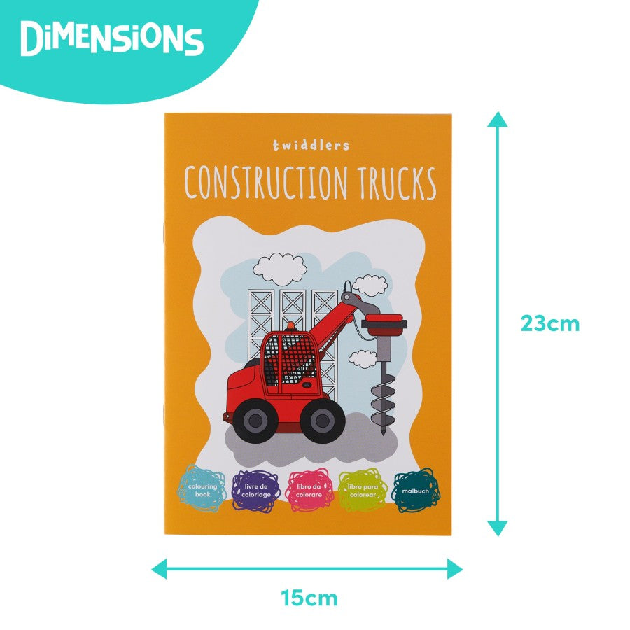 Construction Colouring Book With Stickers & Crayons | Bookazine HK