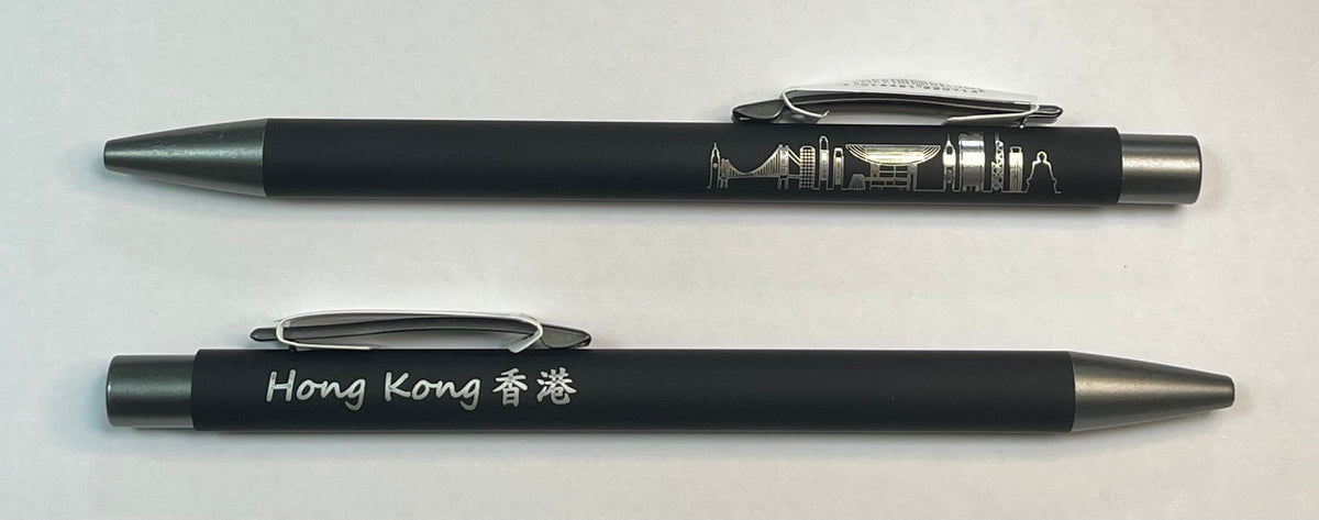 Soft Metal Pure Black Hong Kong Version Ballpoint Pen