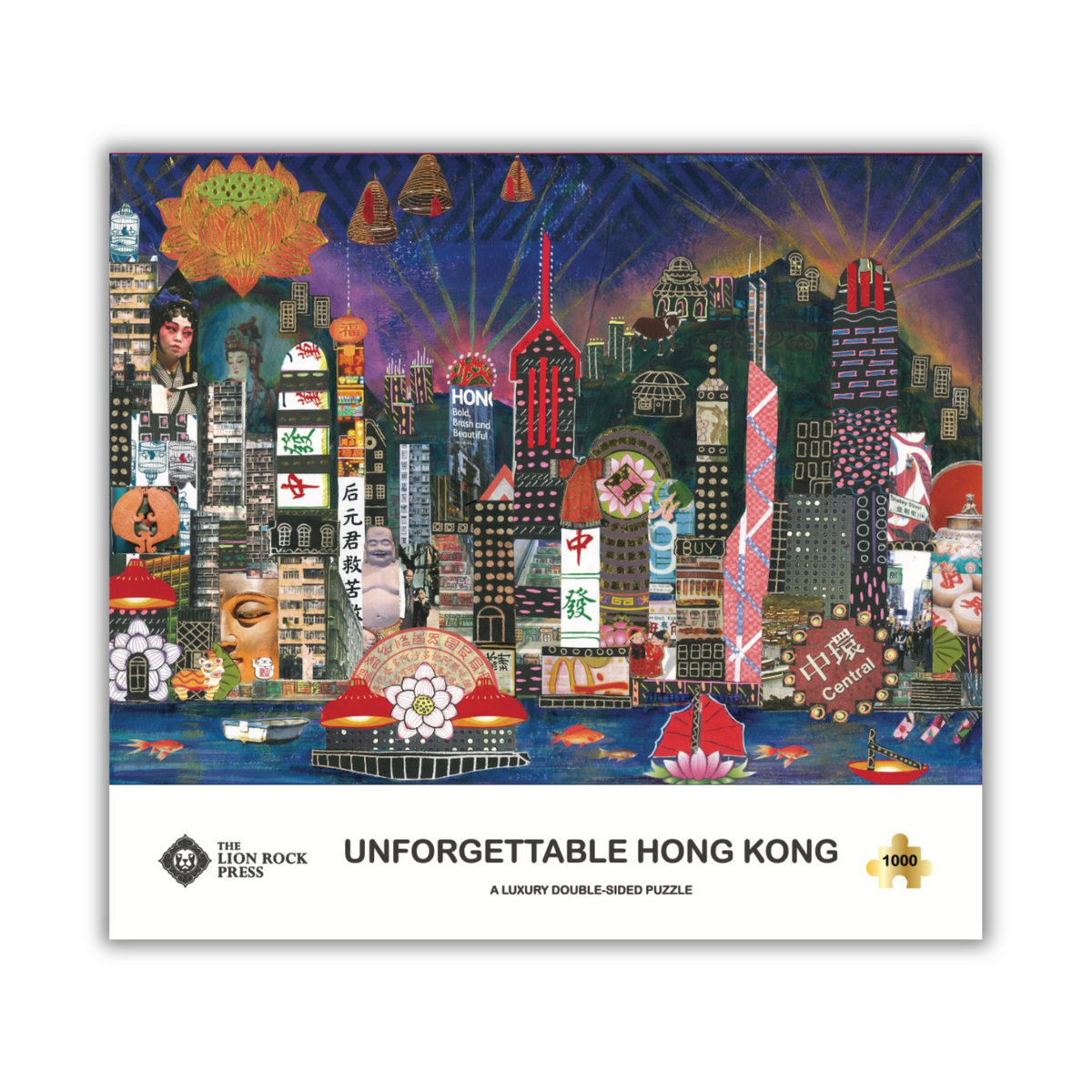 LUXURY DOUBLE-SIDED 1000pc PUZZLE: Unforgettable Hong Kong 