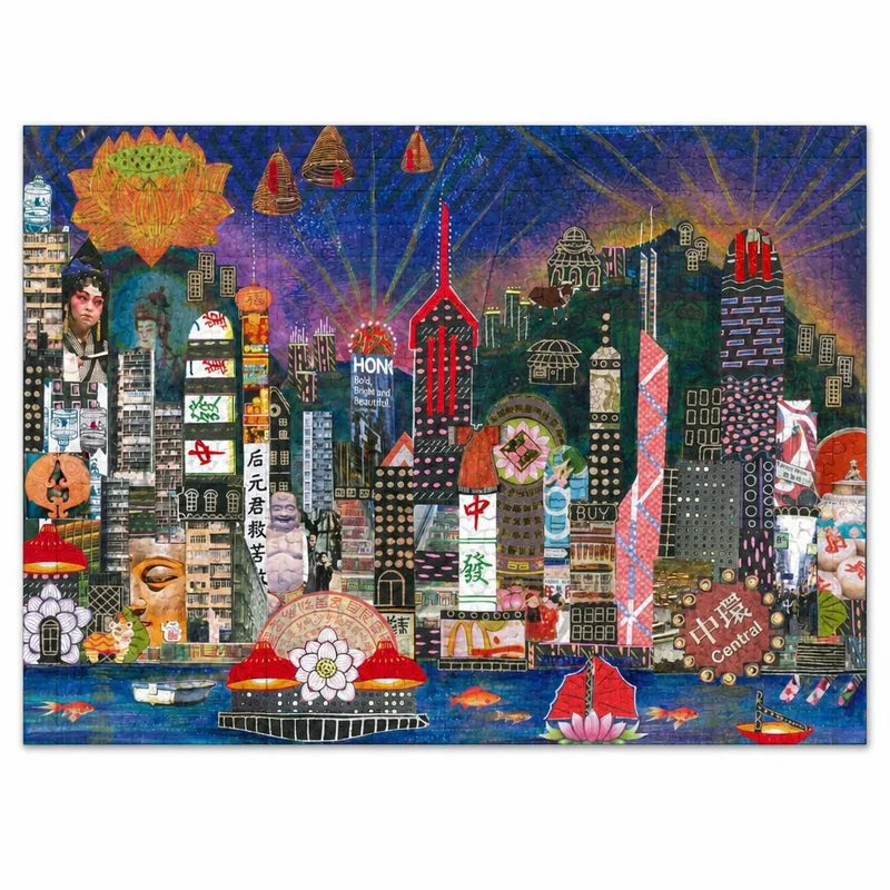 LUXURY DOUBLE-SIDED 1000pc PUZZLE: Unforgettable Hong Kong 