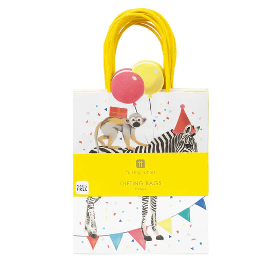 Party Safari Monkey & Zebra Paper Treat Bags Pack of 8 | Bookazine HK