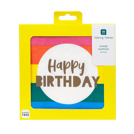 Rainbow Happy Birthday Napkin Pack of 20 | Bookazine HK