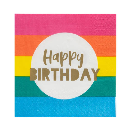 Rainbow Happy Birthday Napkin Pack of 20 | Bookazine HK