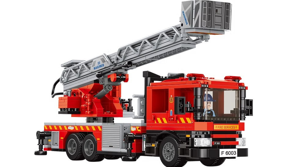 Hong Kong Fire Engine 55M Turntable Ladder Building Blocks | Bookazine HK