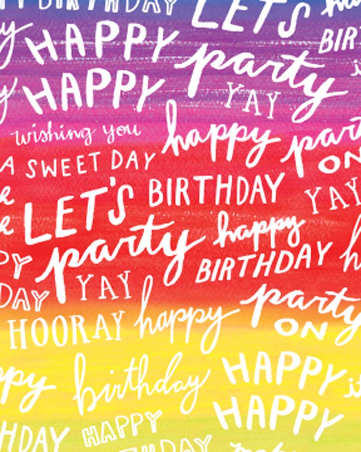 Rainbow Birthday Tissue Paper Pack Of 4 | Bookazine HK