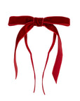 Red & Cream Velvet Bows Pack of 8