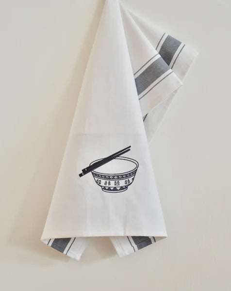 Tea Towel With Grey Rice Bowl | Bookazine HK