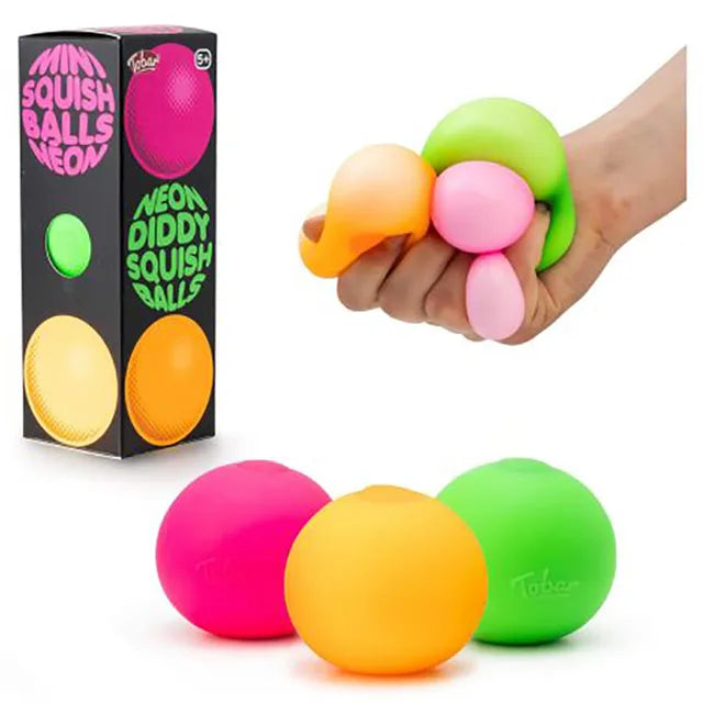 Scrunchems - Mini Neon Squish Balls (Pack of 3)