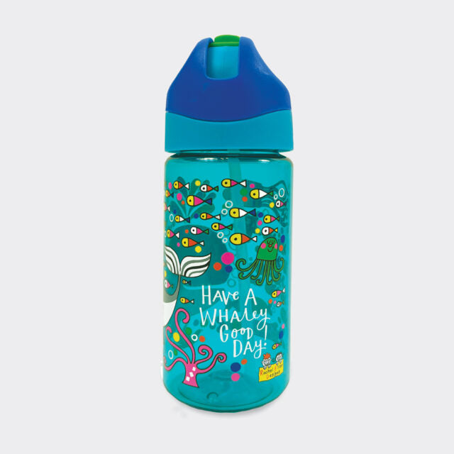 Drinks Bottle With Straw Have A Whaley Good Day!