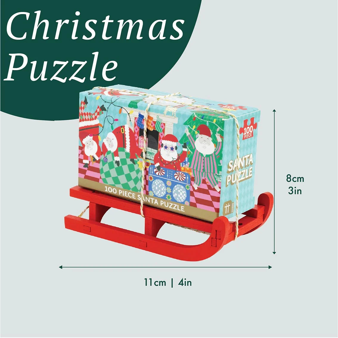 Christmas Santa Puzzle 100pcs Mini Sleigh