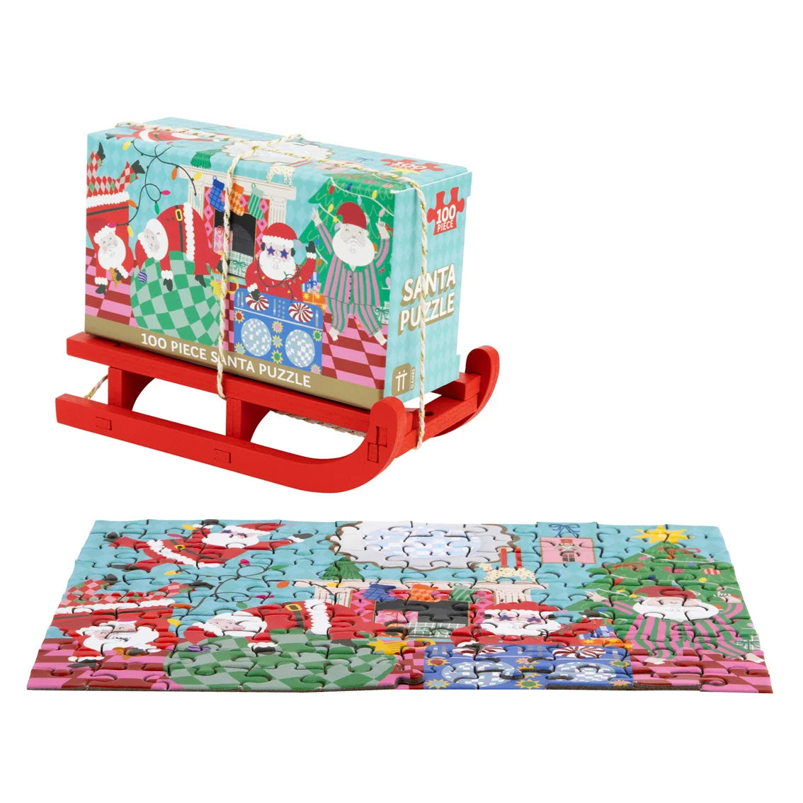 Christmas Santa Puzzle 100pcs Mini Sleigh