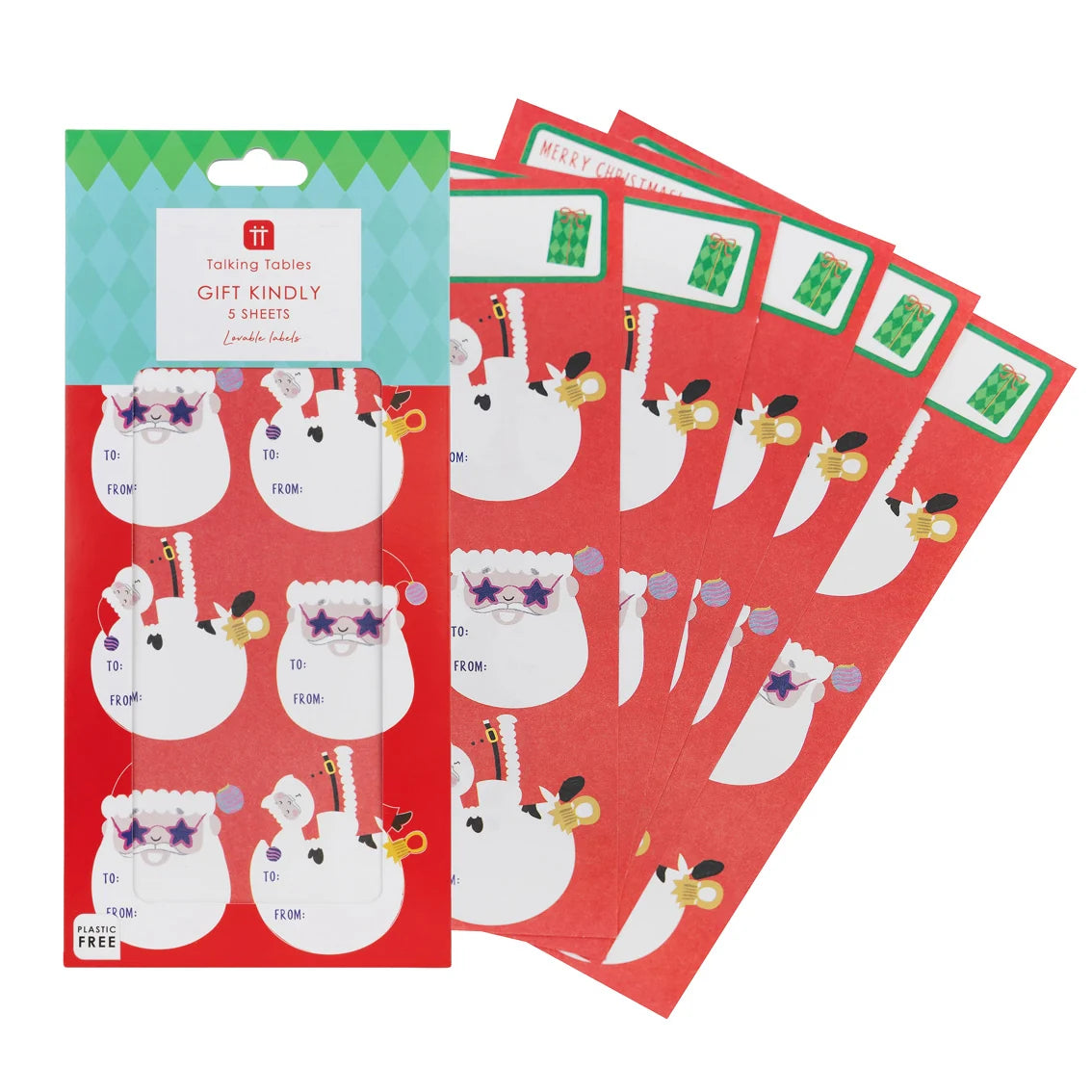 Christmas Santa Gift Labels 5 Sheets (35 Stickers)