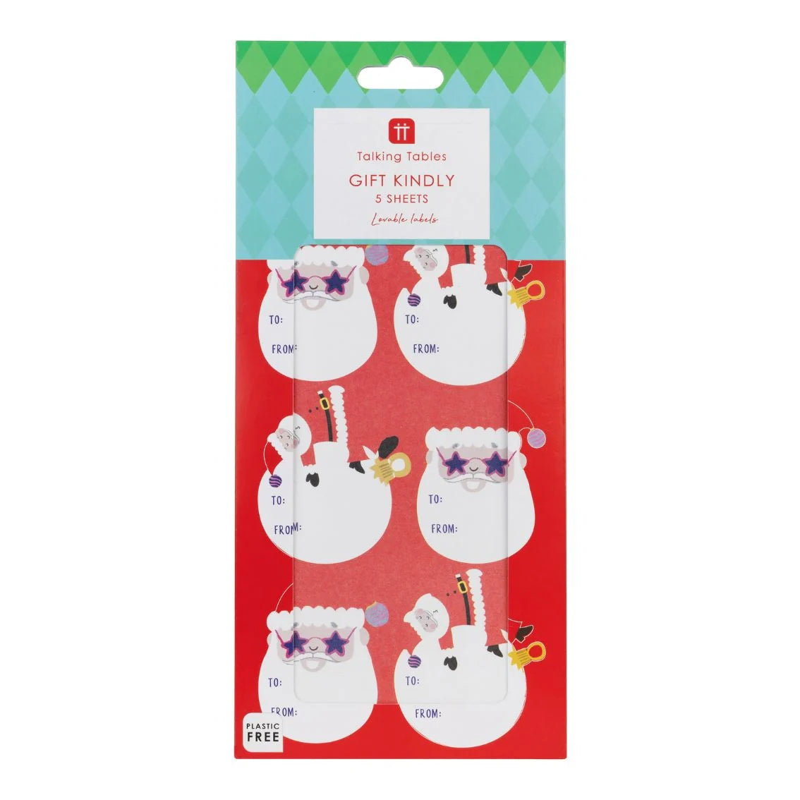 Christmas Santa Gift Labels 5 Sheets (35 Stickers)