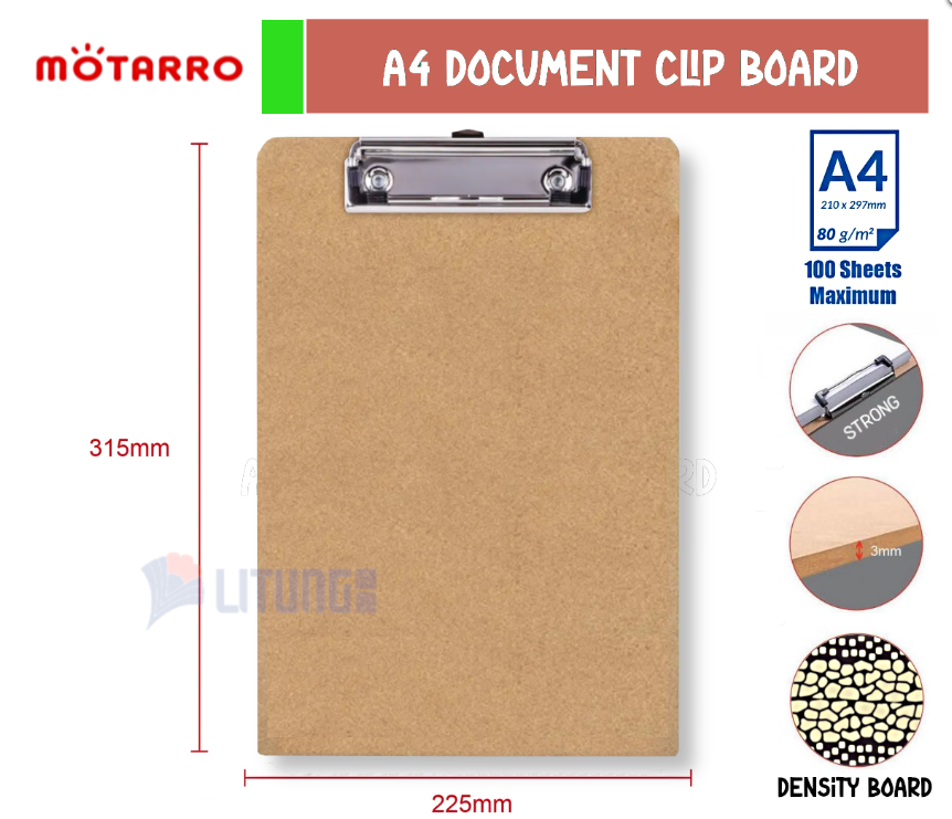 Motarro A4 Folder With Clip | Bookazine HK