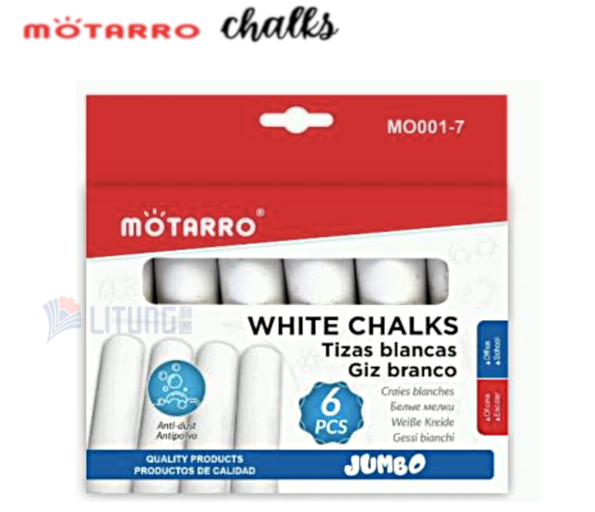 Motarro Jumbo White Chalks 6's | Bookazine HK