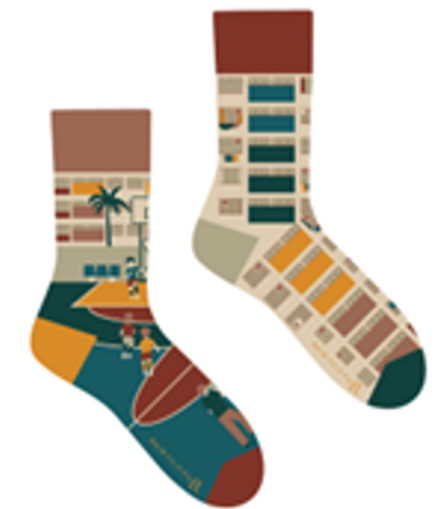 Rainbow Square Adult Crew Socks | Bookazine HK