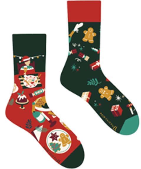 Christmas Feast Adult Crew Socks  | Bookazine HK