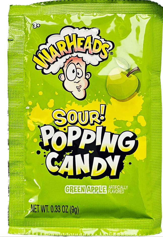 Warheads Pop Candy Sour Green Apple 0.33Oz | Bookazine HK