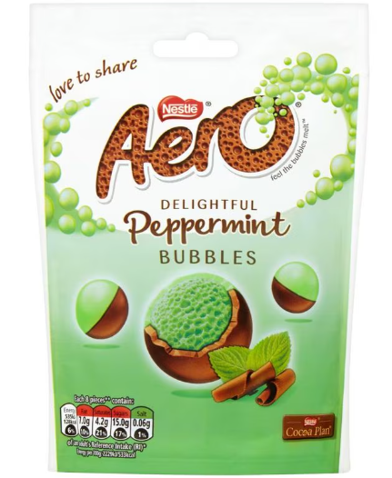 Aero Peppermint Bubbles Bag 92G | Bookazine HK